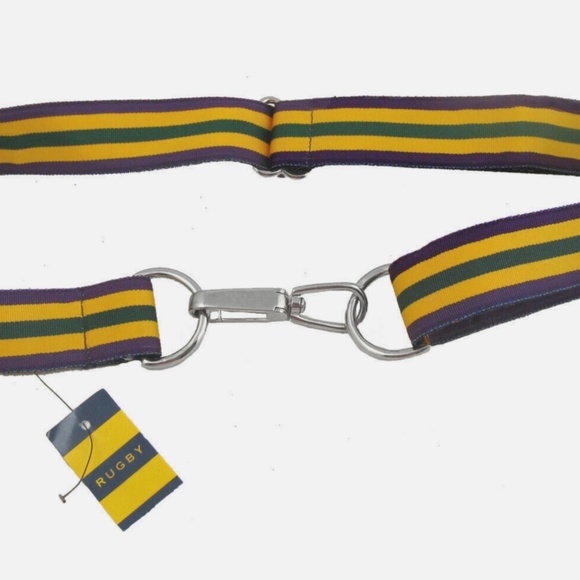 Ralph Lauren Rugby Belt Grosgrain Preppy Stripes Small Medium Adjustable - Picture 2 of 7